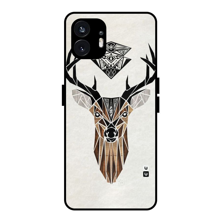Aesthetic Deer Design Metal Back Case for Nothing Phone 2