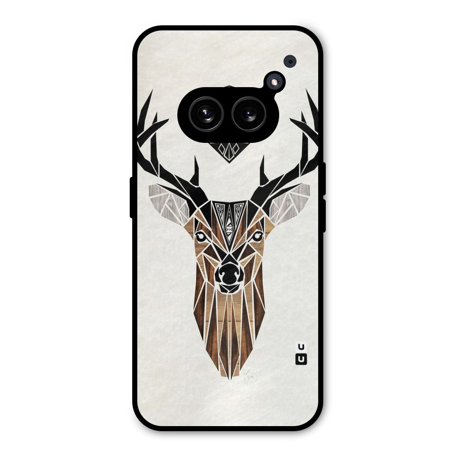 Aesthetic Deer Design Metal Back Case for Nothing Phone 2a Plus