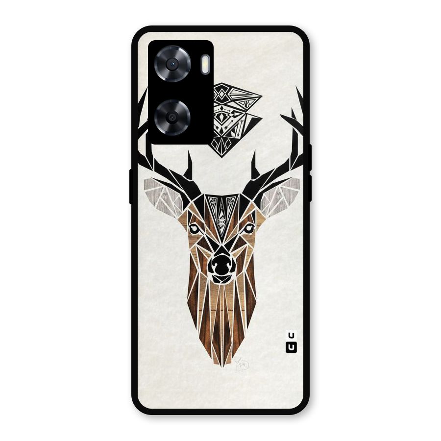 Aesthetic Deer Design Metal Back Case for Oppo A57 2022