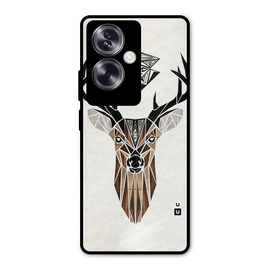 Aesthetic Deer Design Metal Back Case for Oppo A79 5G