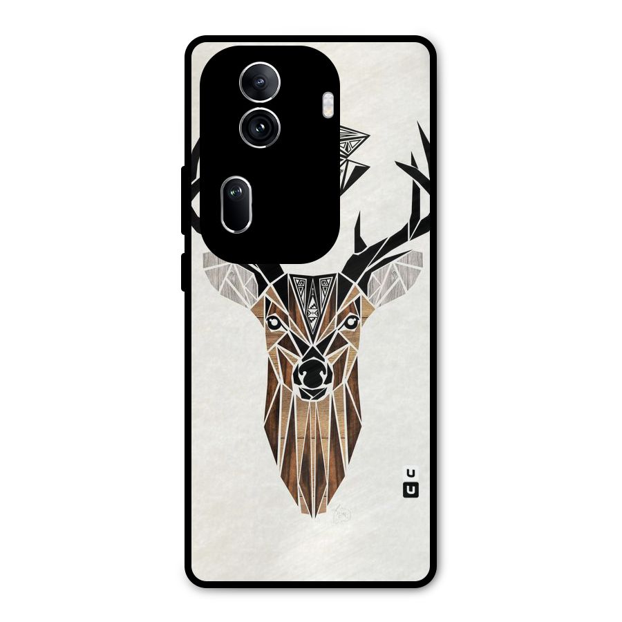 Aesthetic Deer Design Metal Back Case for Oppo Reno11 Pro 5G