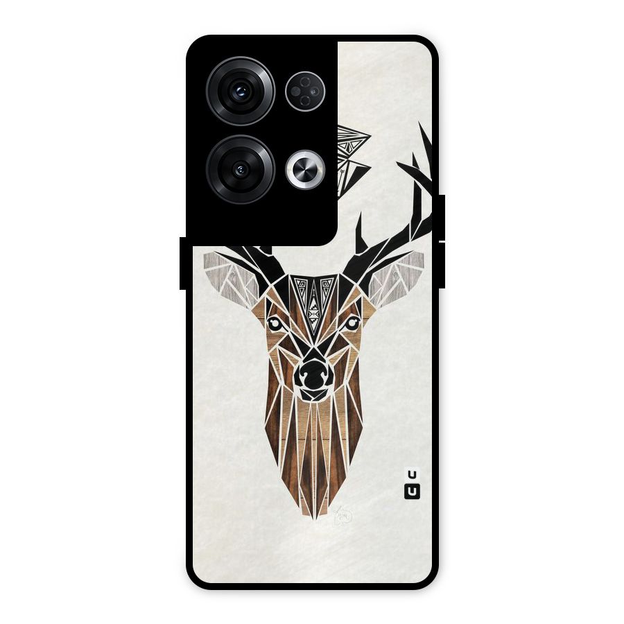 Aesthetic Deer Design Metal Back Case for Oppo Reno8 Pro 5G