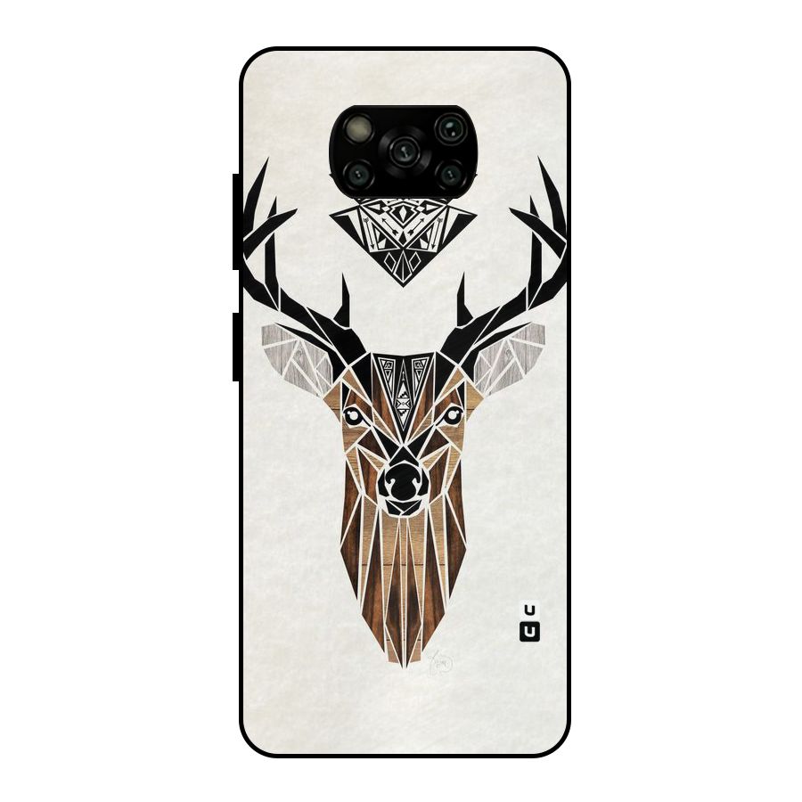 Aesthetic Deer Design Metal Back Case for Poco X3