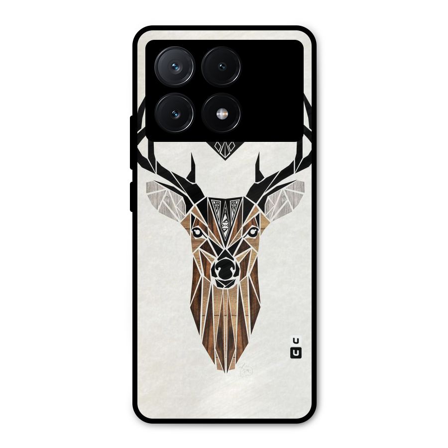 Aesthetic Deer Design Metal Back Case for Poco X6 Pro