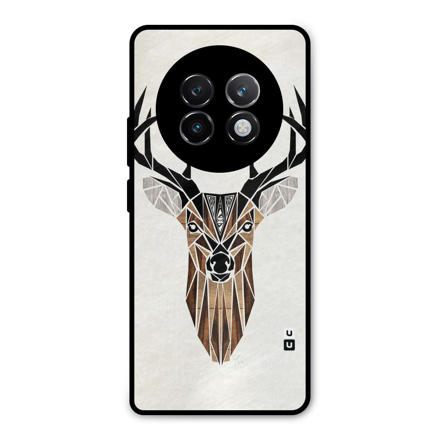 Aesthetic Deer Design Metal Back Case for Realme 13 Plus