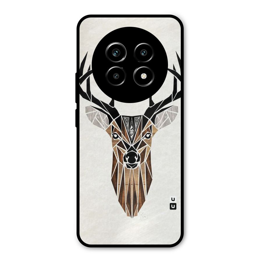 Aesthetic Deer Design Metal Back Case for Realme 13 Pro