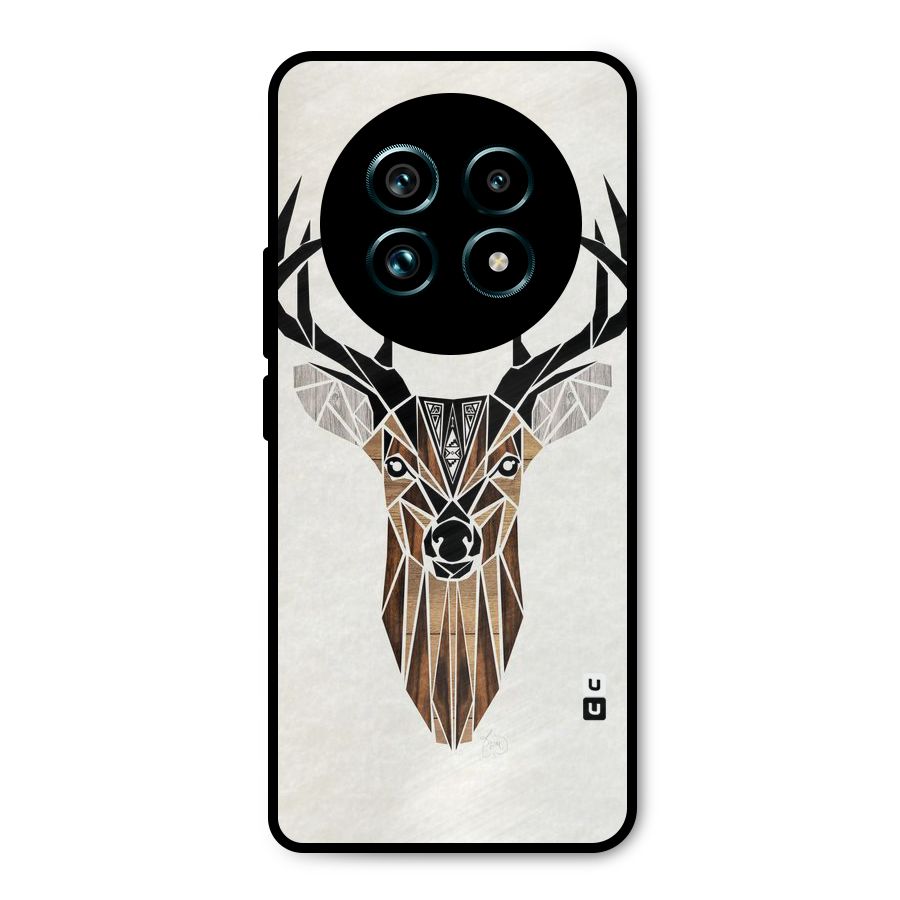 Aesthetic Deer Design Metal Back Case for Realme 13 Pro Plus