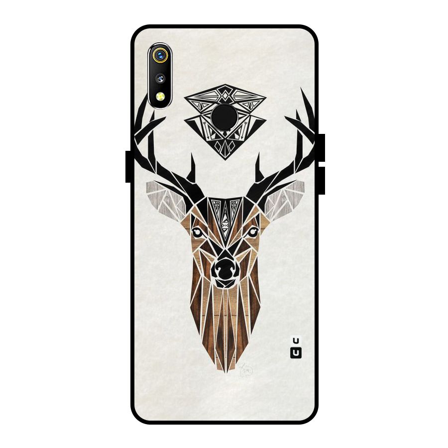 Aesthetic Deer Design Metal Back Case for Realme 3i