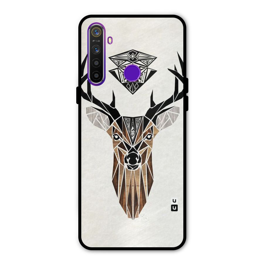 Aesthetic Deer Design Metal Back Case for Realme 5