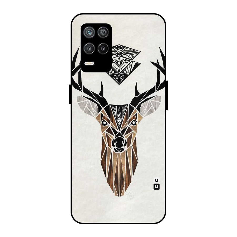 Aesthetic Deer Design Metal Back Case for Realme 8s 5G