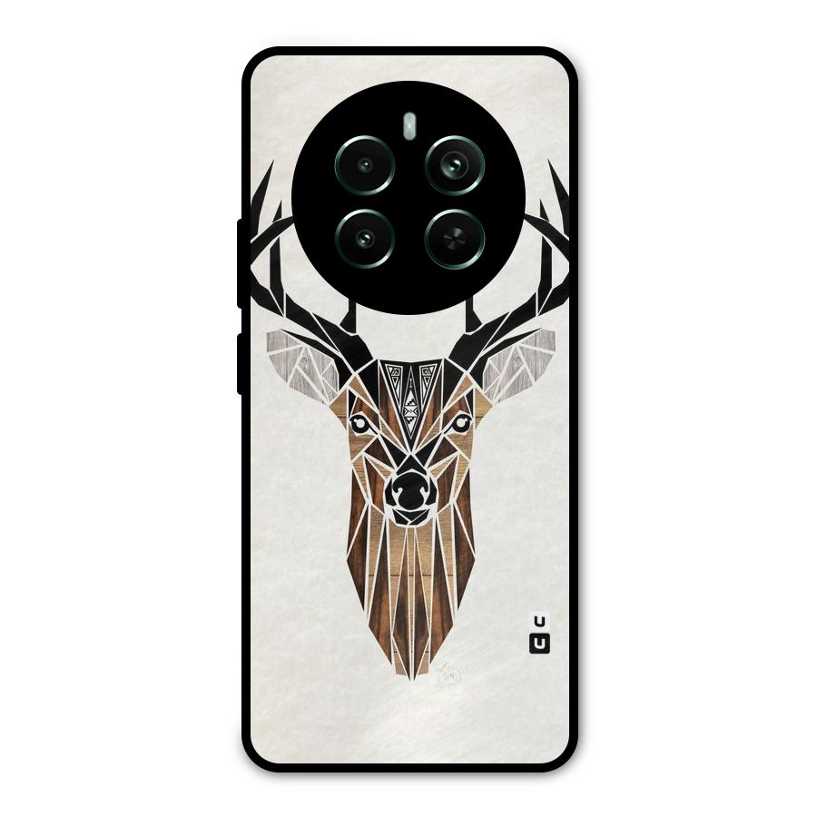 Aesthetic Deer Design Metal Back Case for Realme Narzo 70 Pro