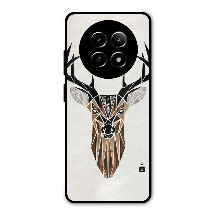 Aesthetic Deer Design Metal Back Case for Realme Narzo 70x 5G