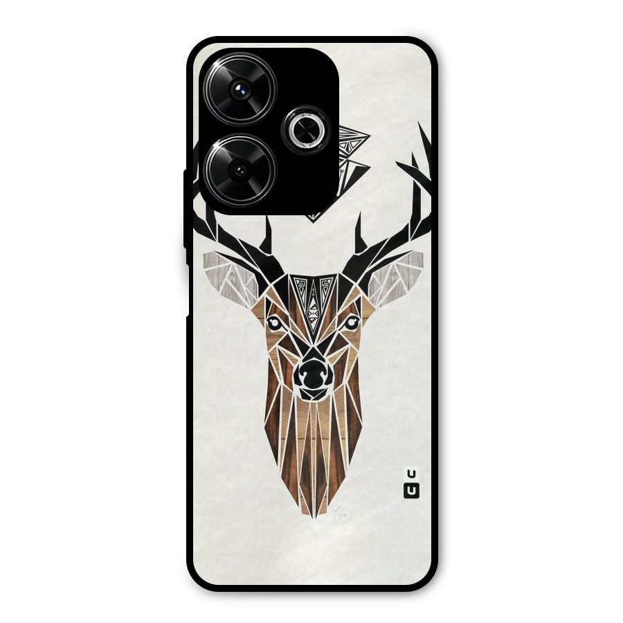 Aesthetic Deer Design Metal Back Case for Redmi 13 5G