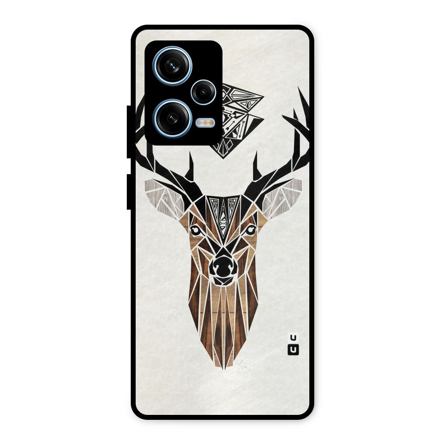 Aesthetic Deer Design Metal Back Case for Redmi Note 12 Pro