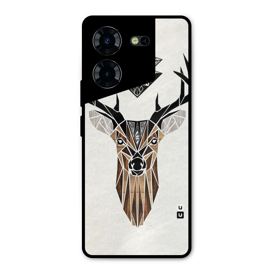 Aesthetic Deer Design Metal Back Case for Tecno Pova 5 Pro 5G