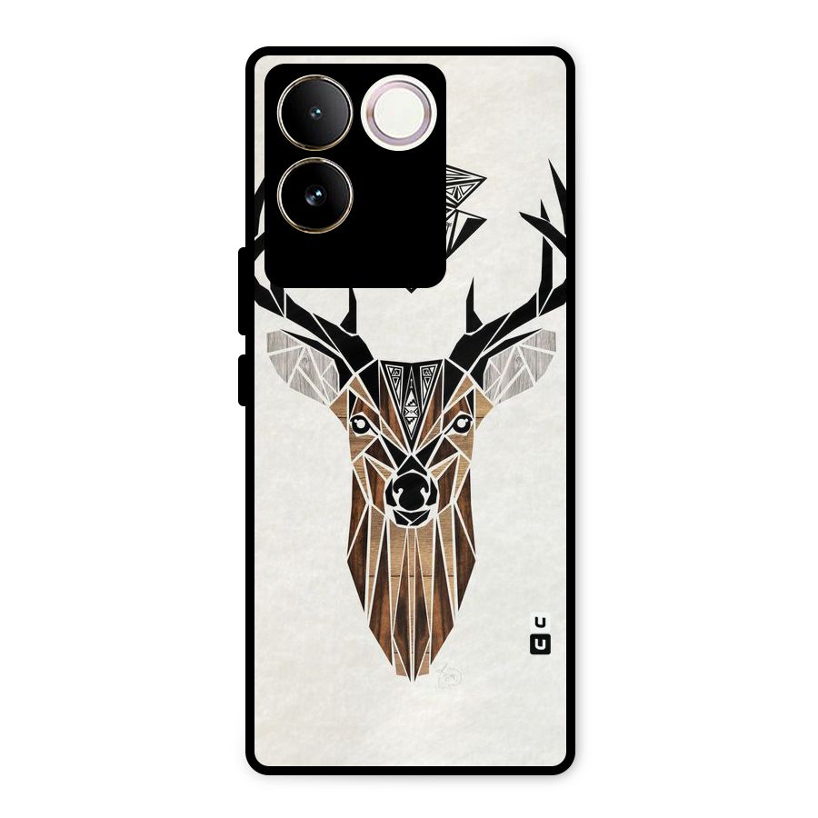 Aesthetic Deer Design Metal Back Case for Vivo T2 Pro