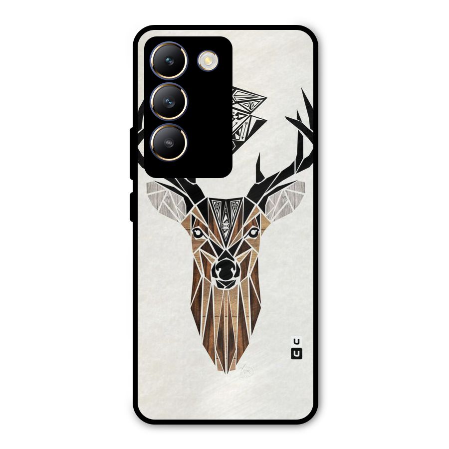 Aesthetic Deer Design Metal Back Case for Vivo T3 5G