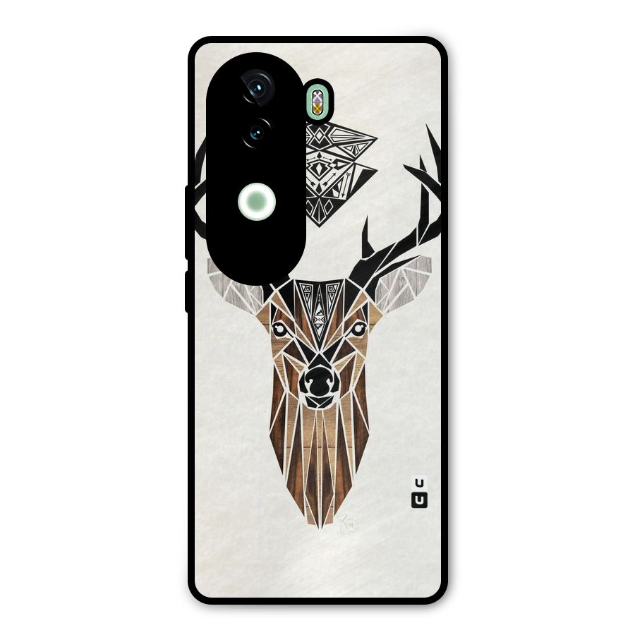 Aesthetic Deer Design Metal Back Case for Vivo V40e