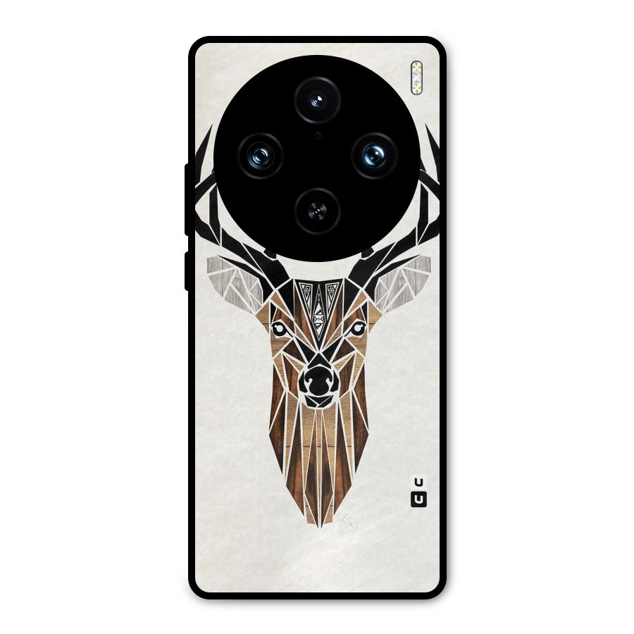 Aesthetic Deer Design Metal Back Case for Vivo X100 Pro