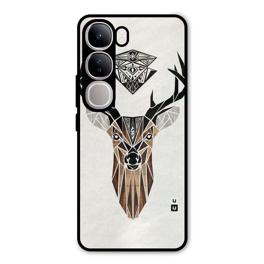 Aesthetic Deer Design Metal Back Case for Vivo Y300
