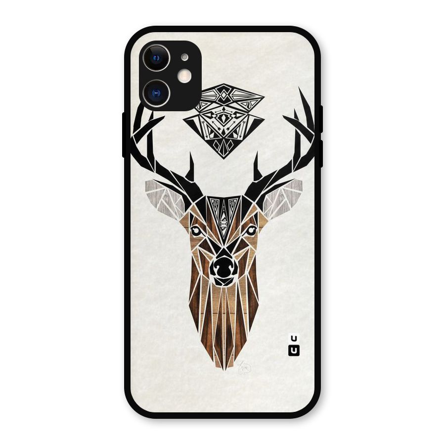 Aesthetic Deer Design Metal Back Case for iPhone 11