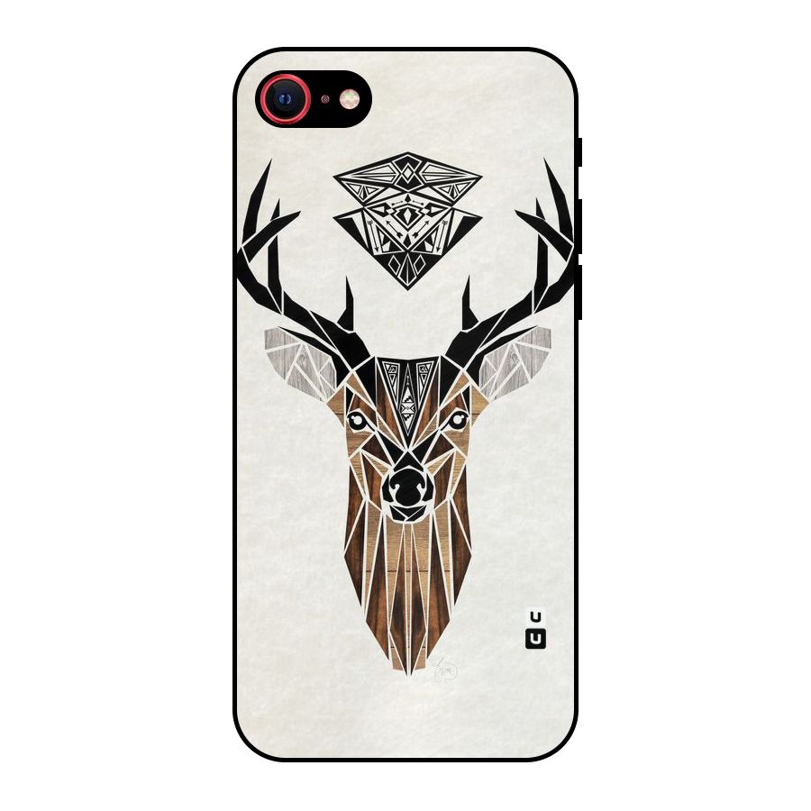 Aesthetic Deer Design Metal Back Case for iPhone SE 2022
