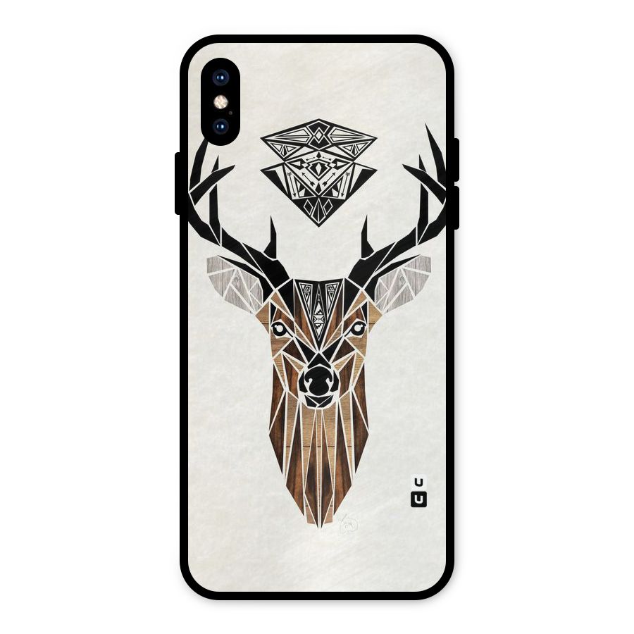 Aesthetic Deer Design Metal Back Case for iPhone XS Max