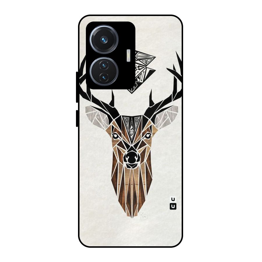 Aesthetic Deer Design Metal Back Case for iQOO Z6 44W