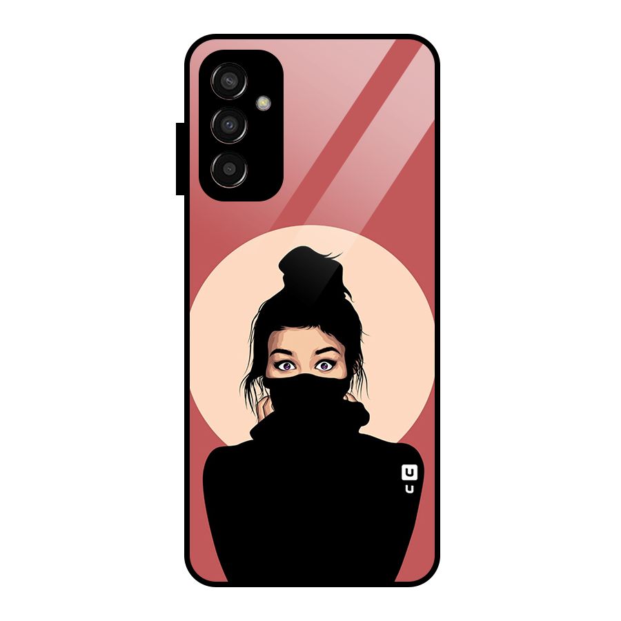 Aesthetic Digital Art Girl Glass Back Case for Galaxy F13