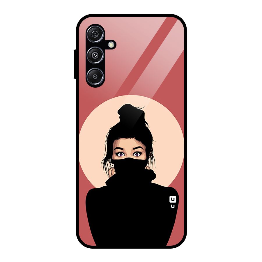 Aesthetic Digital Art Girl Glass Back Case for Galaxy M34 5G