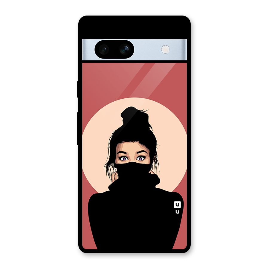 Aesthetic Digital Art Girl Glass Back Case for Google Pixel 7a