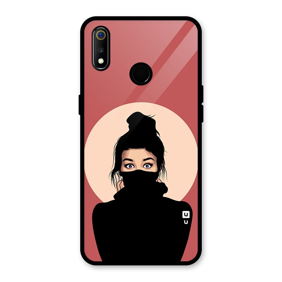 Aesthetic Digital Art Girl Glass Back Case for Realme 3