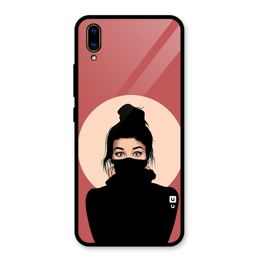 Aesthetic Digital Art Girl Glass Back Case for Vivo V11 Pro