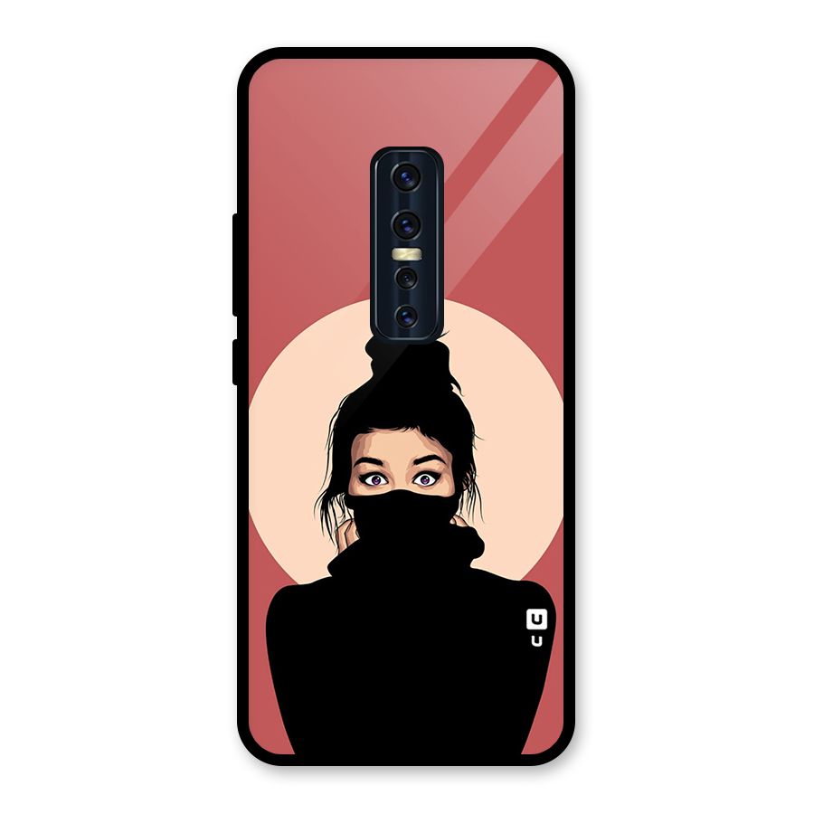 Aesthetic Digital Art Girl Glass Back Case for Vivo V17 Pro