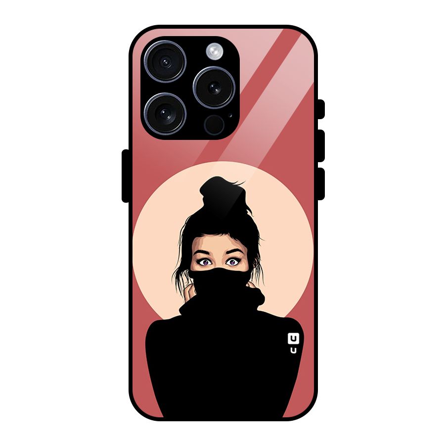 Aesthetic Digital Art Girl Glass Back Case for iPhone 15 Pro