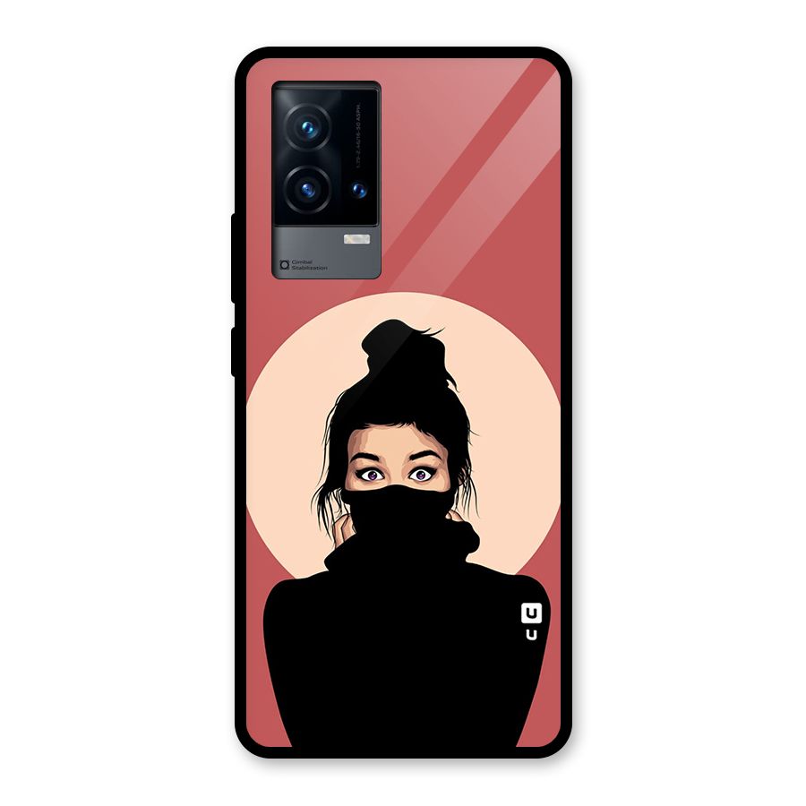 Aesthetic Digital Art Girl Glass Back Case for iQOO 9 5G