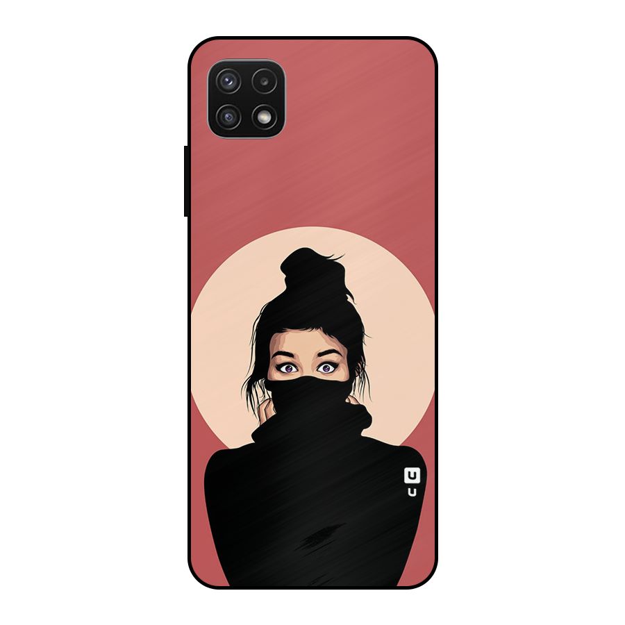 Aesthetic Digital Art Girl Metal Back Case for Galaxy A22 5G