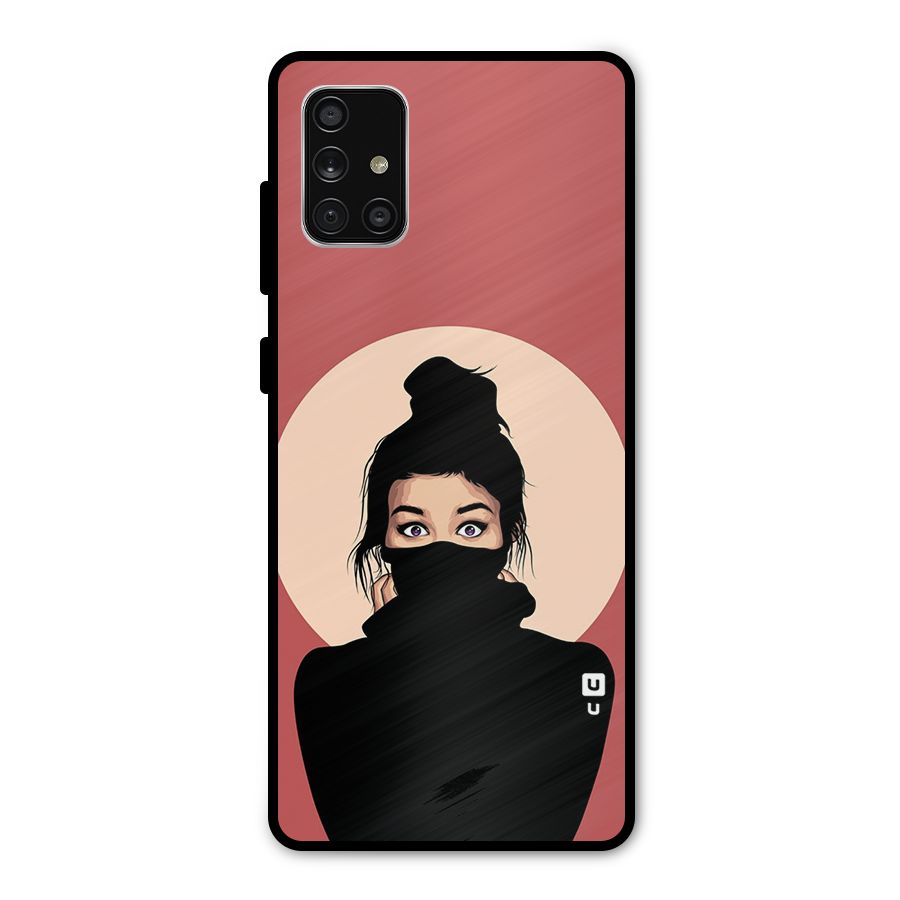 Aesthetic Digital Art Girl Metal Back Case for Galaxy A71
