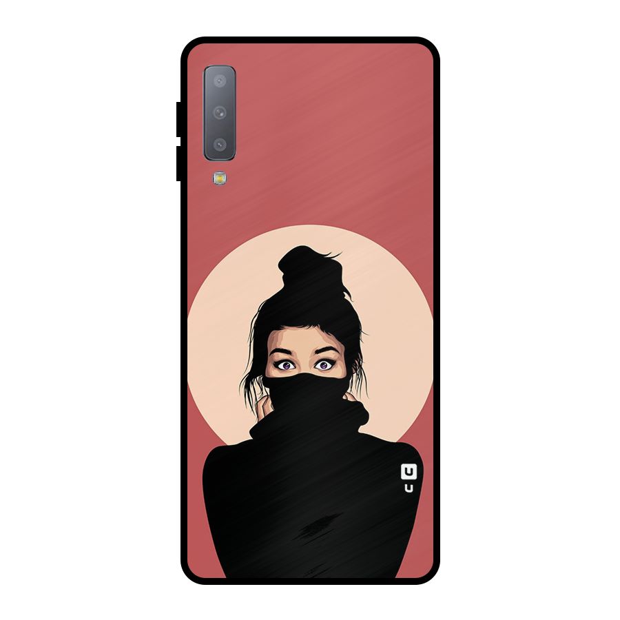 Aesthetic Digital Art Girl Metal Back Case for Galaxy A7 (2018)