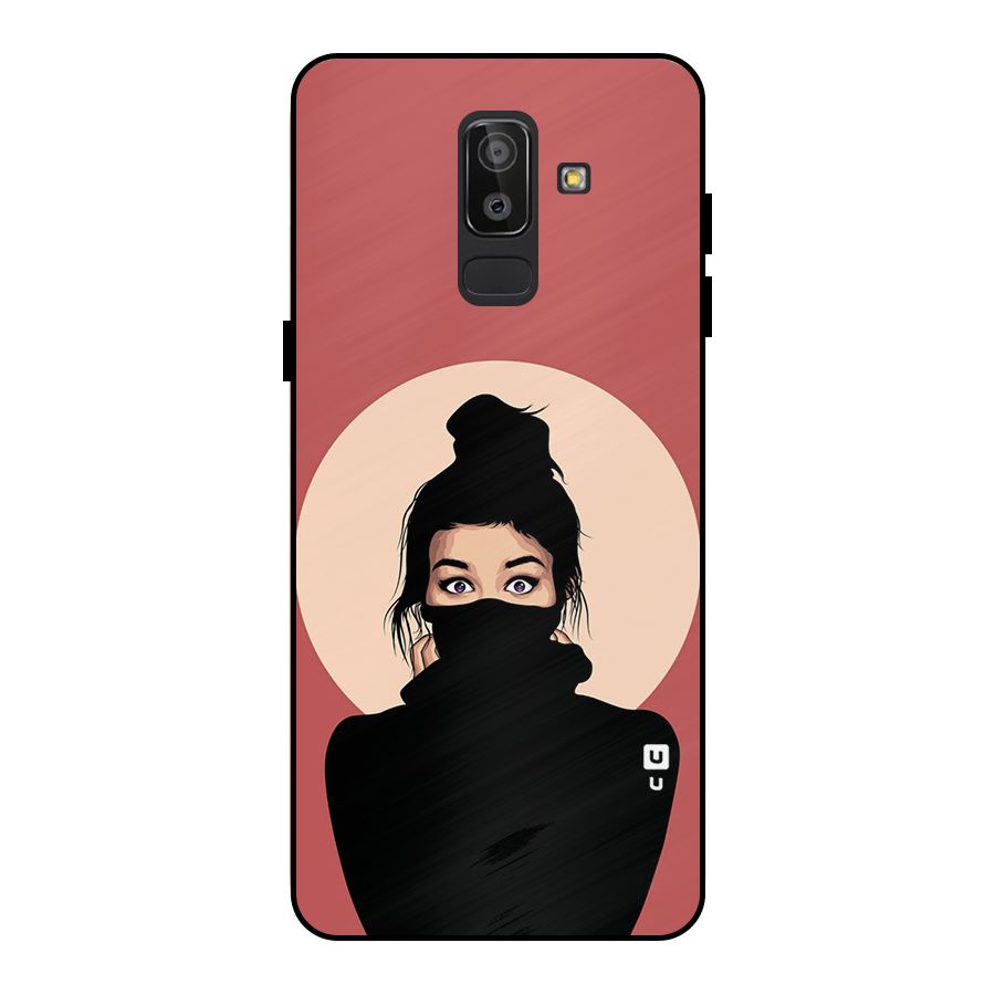 Aesthetic Digital Art Girl Metal Back Case for Galaxy J8