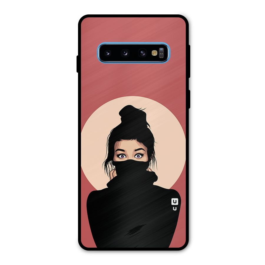 Aesthetic Digital Art Girl Metal Back Case for Galaxy S10
