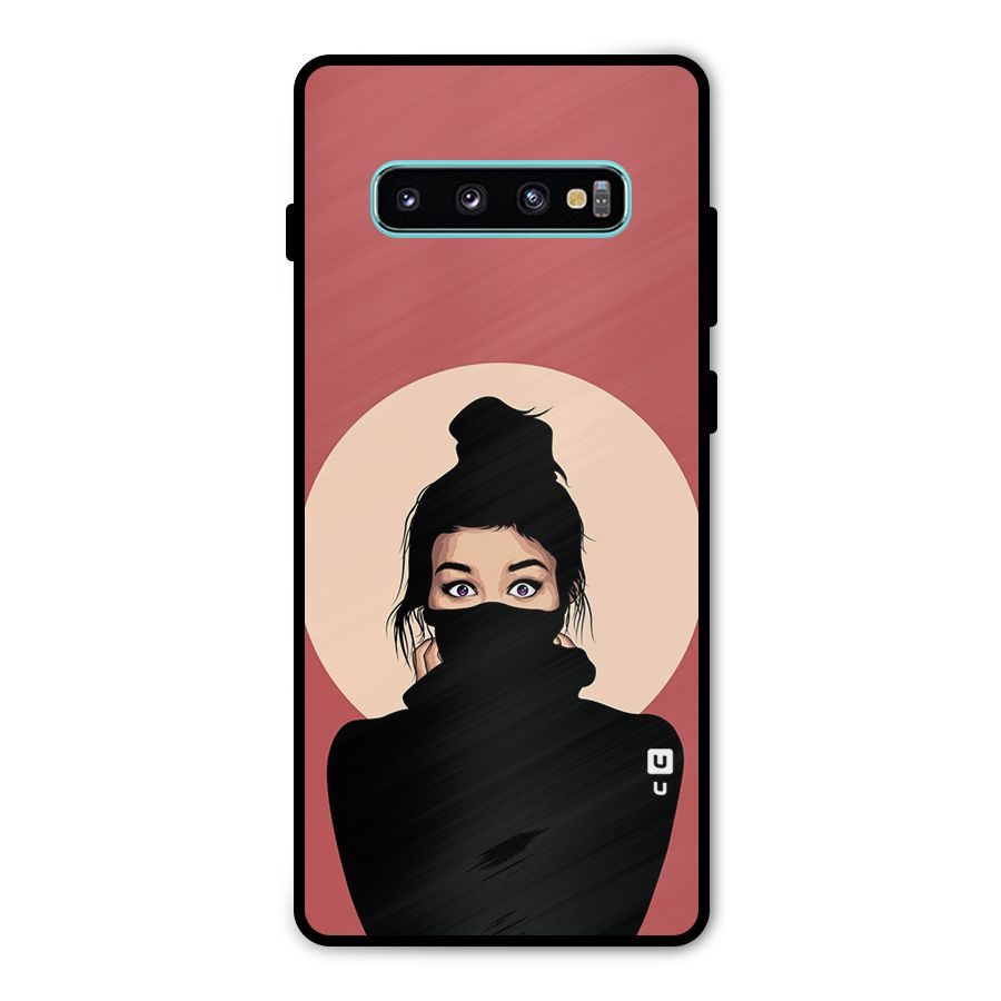 Aesthetic Digital Art Girl Metal Back Case for Galaxy S10 Plus