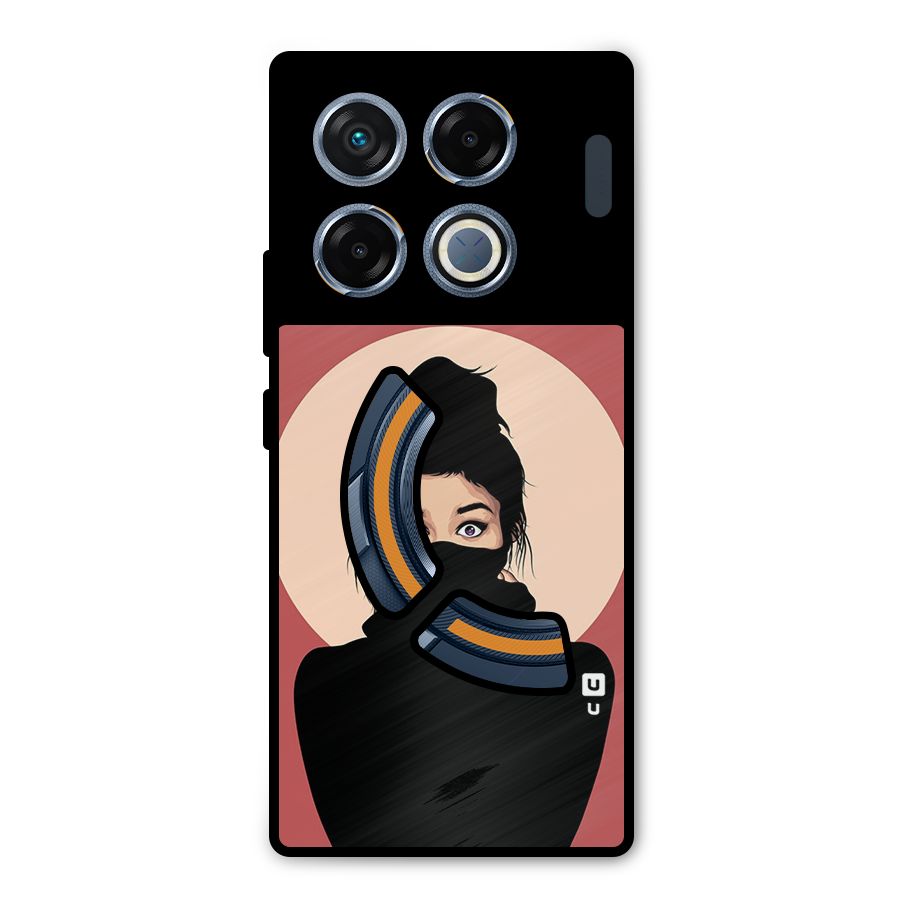 Aesthetic Digital Art Girl Metal Back Case for Infinix GT 20 Pro