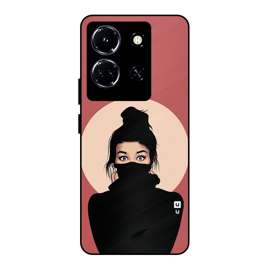 Aesthetic Digital Art Girl Metal Back Case for Infinix Note 30 5G