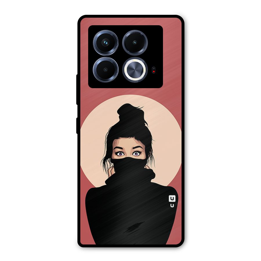 Aesthetic Digital Art Girl Metal Back Case for Infinix Note 40 5G