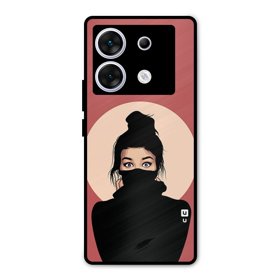 Aesthetic Digital Art Girl Metal Back Case for Infinix Zero 30 5G