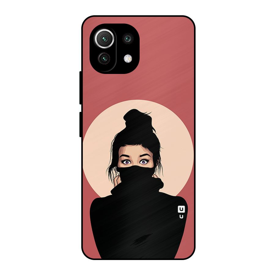Aesthetic Digital Art Girl Metal Back Case for Mi 11 Lite NE 5G
