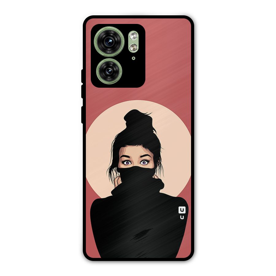 Aesthetic Digital Art Girl Metal Back Case for Motorola Edge 40 5G