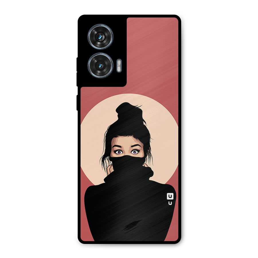 Aesthetic Digital Art Girl Metal Back Case for Motorola Edge 50 Fusion