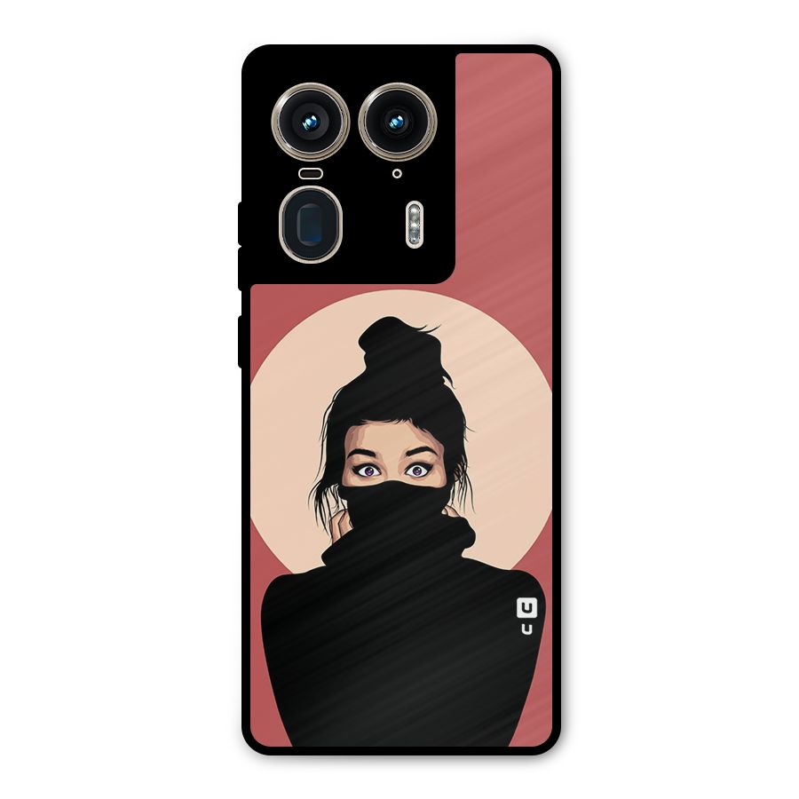 Aesthetic Digital Art Girl Metal Back Case for Motorola Edge 50 Ultra